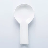 KSP Scoop Porcelain Flat Spoon Rest (White) 24 x 12.5 x 3 cm