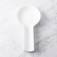 KSP Scoop Porcelain Flat Spoon Rest (White) 24 x 12.5 x 3 cm