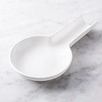 KSP Scoop Porcelain Flat Spoon Rest (White) 24 x 12.5 x 3 cm
