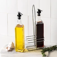 KSP Dripless Glass Oil & Vinegar with Stand - Set of 2
