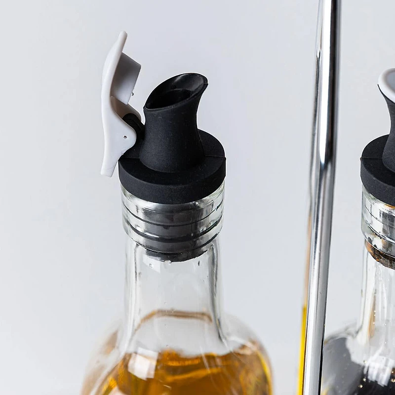KSP Dripless Glass Oil & Vinegar with Stand - Set of 2