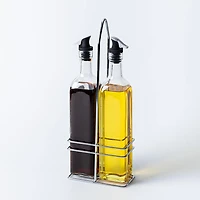 KSP Dripless Glass Oil & Vinegar with Stand - Set of 2