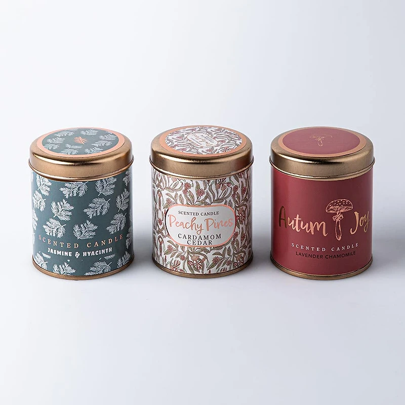 Koopman Christmas Scented Metal Jar Candle with Lid (Asstd.)