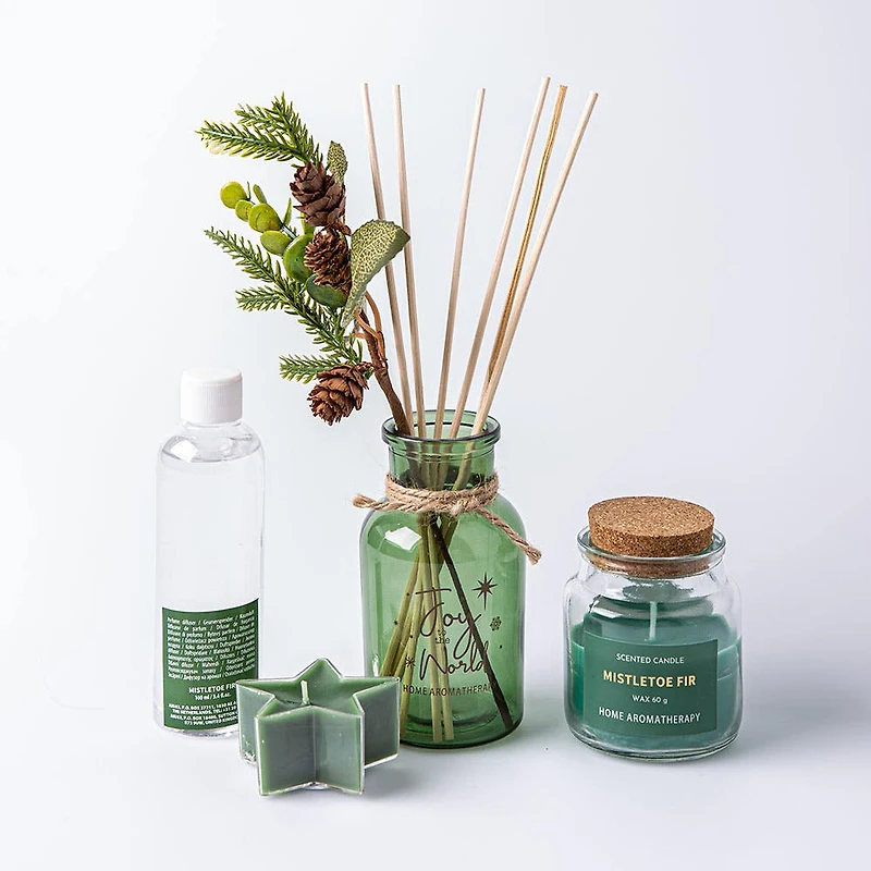 Koopman Christmas Reed Diffuser & Candle - Set of 4 (Asstd.)