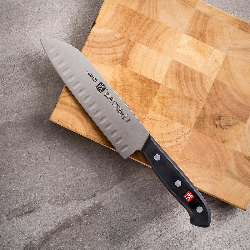 ZWILLING Tradition 7" Santoku Knife with Granton Edge