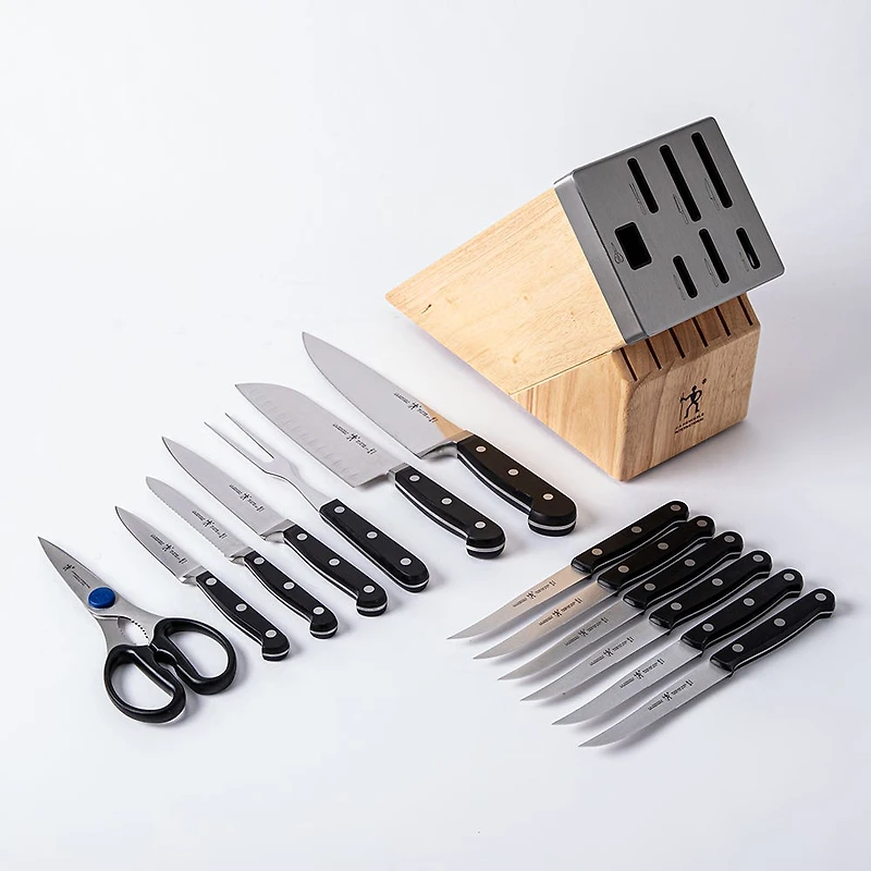 Henckels Self-Sharpening 'Classic Forged' Wood Knife Block set - S/14