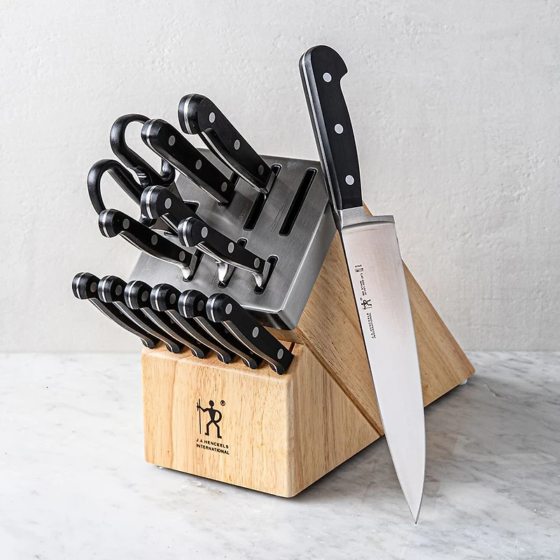 Henckels Self-Sharpening 'Classic Forged' Wood Knife Block set - S/14