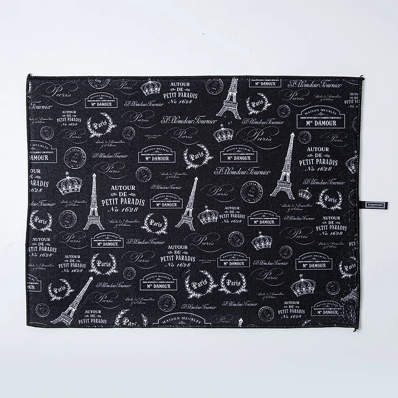 Harman Paris Passport Microfiber Reverse Drying Mat (Black)