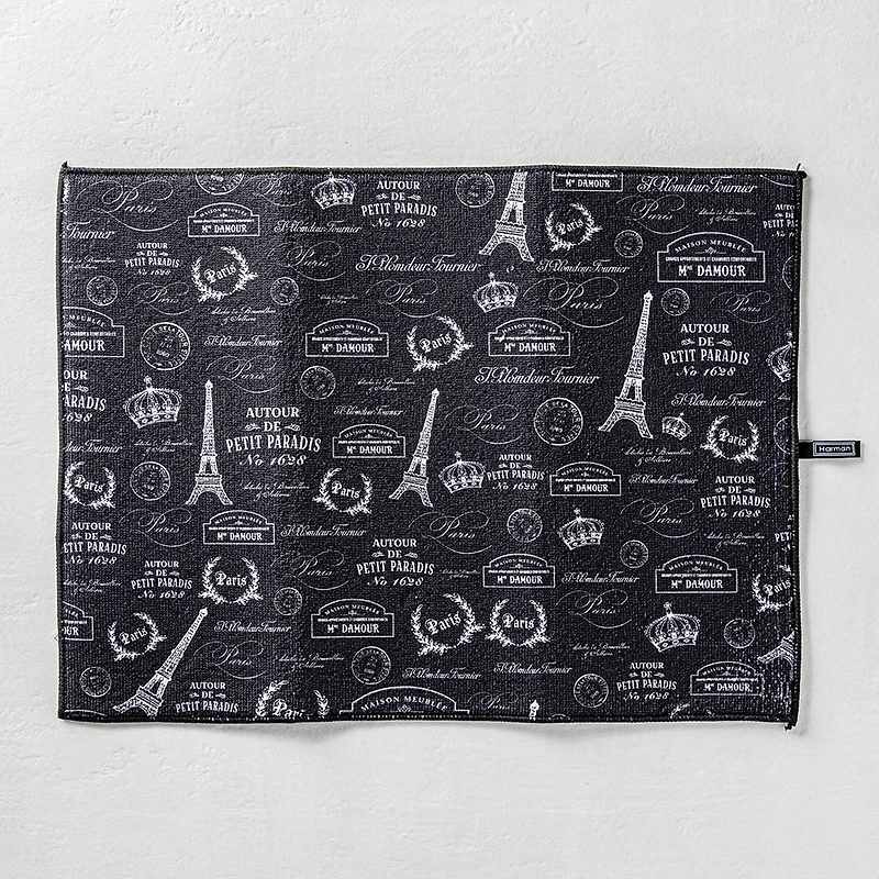 Harman Paris Passport Microfiber Reverse Drying Mat (Black)