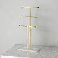 Umbra Trigem 3-Tier Jewellery Stand 23 x 10 x 48.5cm (White/Brass)