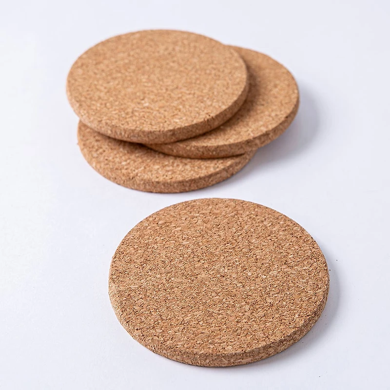 KSP Cork Round Coaster - Set of 4 (Natural)