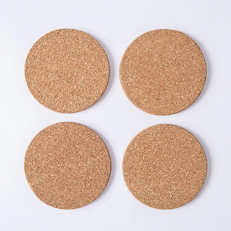 KSP Cork Round Coaster - Set of 4 (Natural)