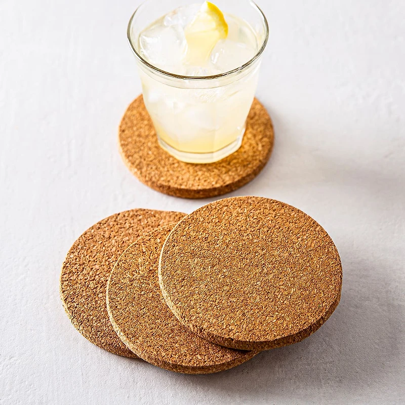 KSP Cork Round Coaster - Set of 4 (Natural)