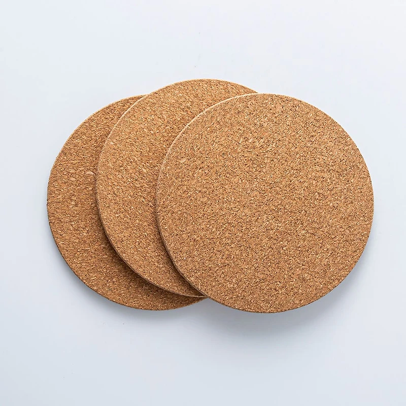KSP Cork Round Trivet - Set of 3 (Natural)