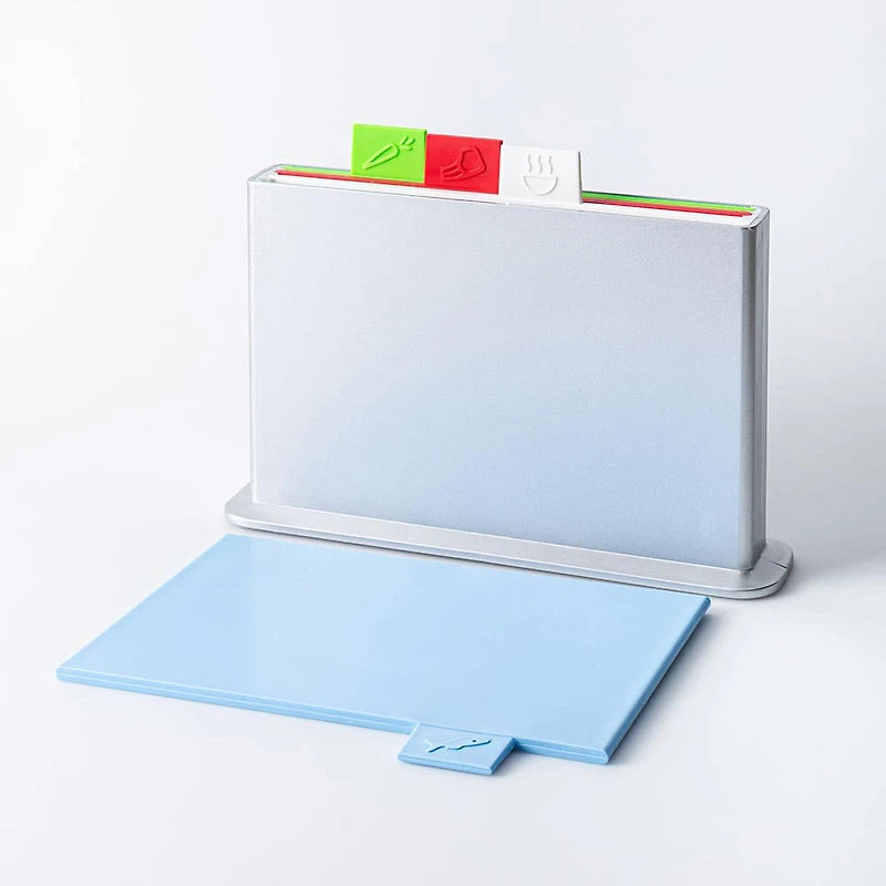 KSP Tab Cutting Board with Holder - Set of 5 (Multi Colour)