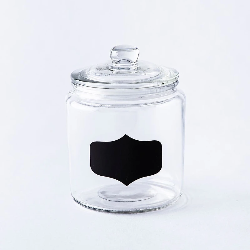 KSP Chalkboard Glass Canister with Lid - Set of 4