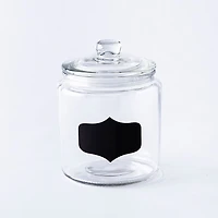 KSP Chalkboard Glass Canister with Lid - Set of 4
