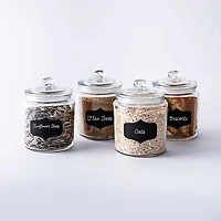 KSP Chalkboard Glass Canister with Lid - Set of 4