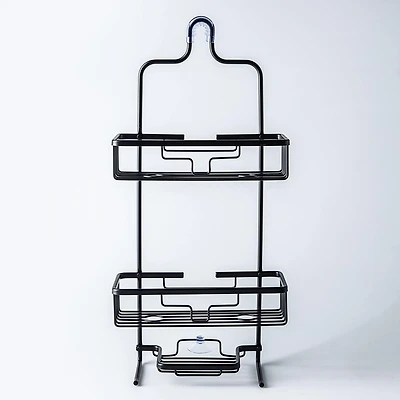 KSP Aquastor Rust-Free Aluminum Shower Caddy 3-Tier (Black)