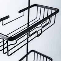 KSP Aquastor Rust-Free Aluminum Shower Caddy 3-Tier (Black)