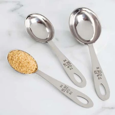 KSP Bakers Measuring Cup-Spoon - Set of 3 (Stainless Steel)
