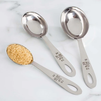 KSP Bakers Measuring Cup-Spoon - Set of 3 (Stainless Steel)