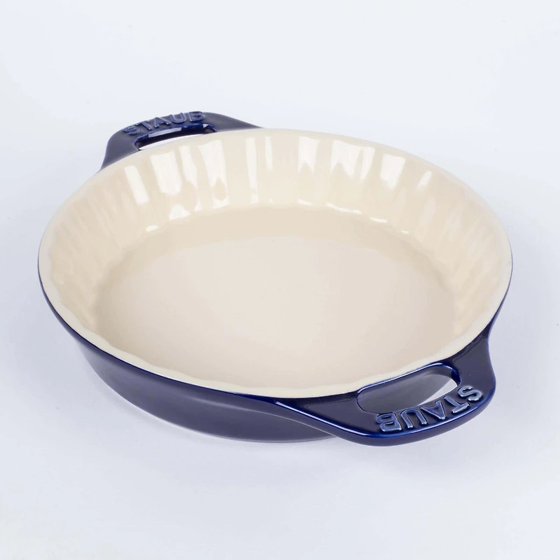 Staub En France Ceramic 9" Pie Dish (Dark Blue)