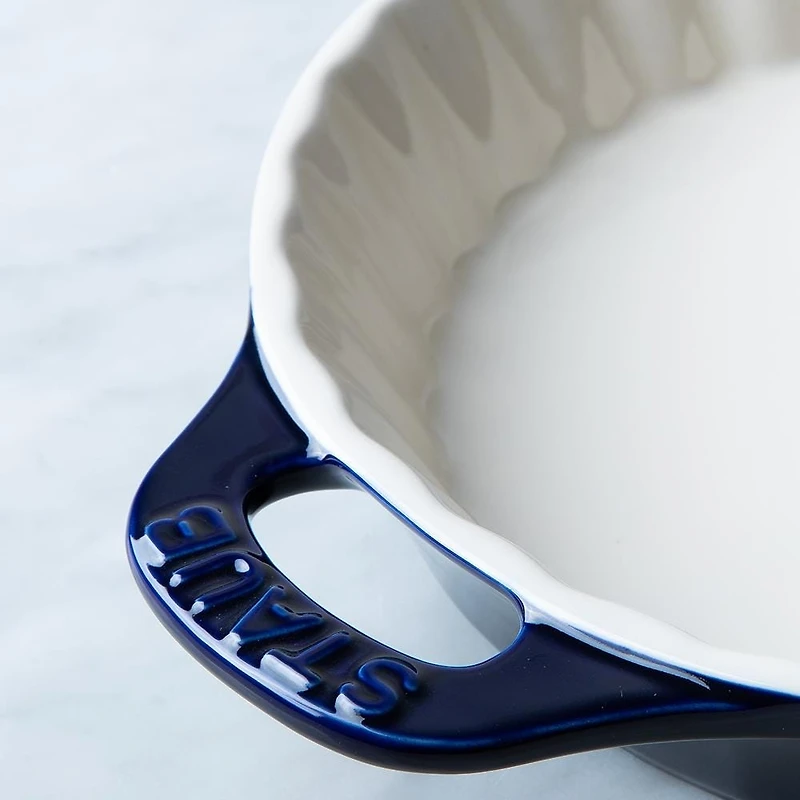 Staub En France Ceramic 9" Pie Dish (Dark Blue)