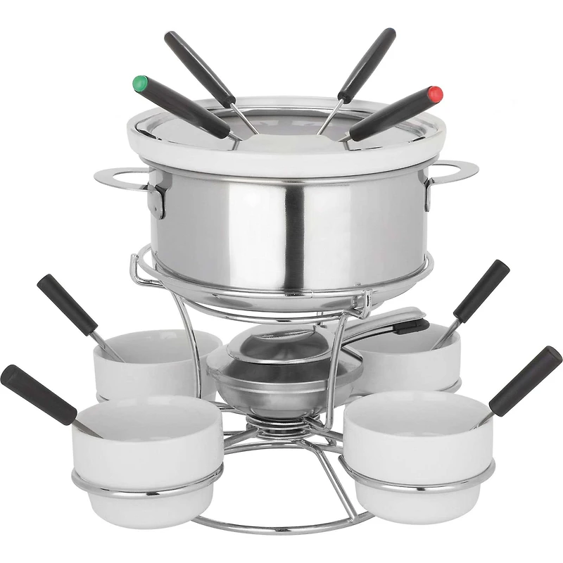 Trudeau Maison Fenty 3-In-1 Fondue with Turntable - Set of 18