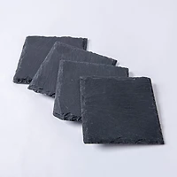 KSP Slate Stone Coaster - Set of 4 (Black)