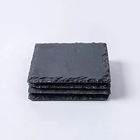 KSP Slate Stone Coaster - Set of 4 (Black)