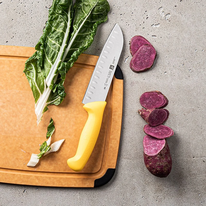 ZWILLING Twin Master 7" Santoku Knife with Granton Edge (Yellow)