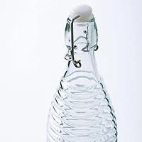 KSP Verrone 'Ribbed' Glass Bottle with Stopper (1L)