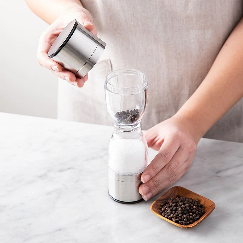 Kamenstein Holden Salt & Pepper Mill (Clear & Stainless Steel)