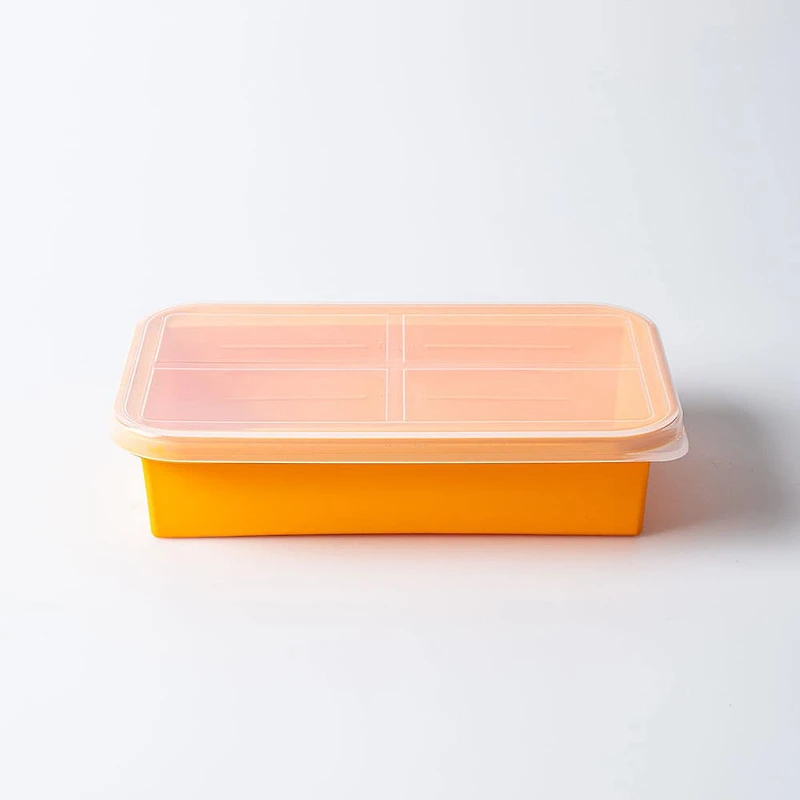 KSP Freezicube Silicone Food and Soup Tray 6 Cup 1 Cavity (Orange)