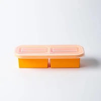 KSP Freezicube Silicone Food and Soup Tray 1 Cup 2 Cavity (Orange)