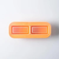KSP Freezicube Silicone Food and Soup Tray 1 Cup 2 Cavity (Orange)
