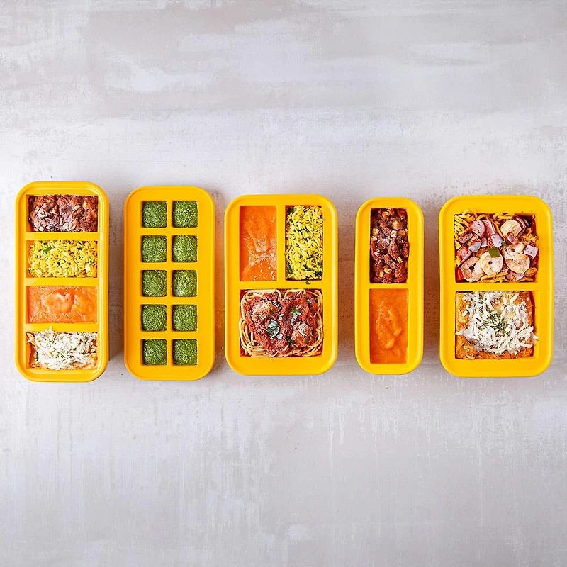 KSP Freezicube Silicone Food and Soup Tray 1 Cup 2 Cavity (Orange)