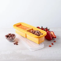 KSP Freezicube Silicone Food and Soup Tray 1 Cup 2 Cavity (Orange)