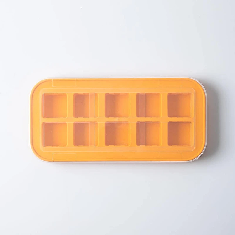 KSP Freezicube Silicone Food and Soup Tray 2 Tbsp 10 Cavity (Orange)