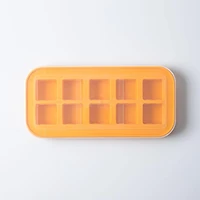 KSP Freezicube Silicone Food and Soup Tray 2 Tbsp 10 Cavity (Orange)