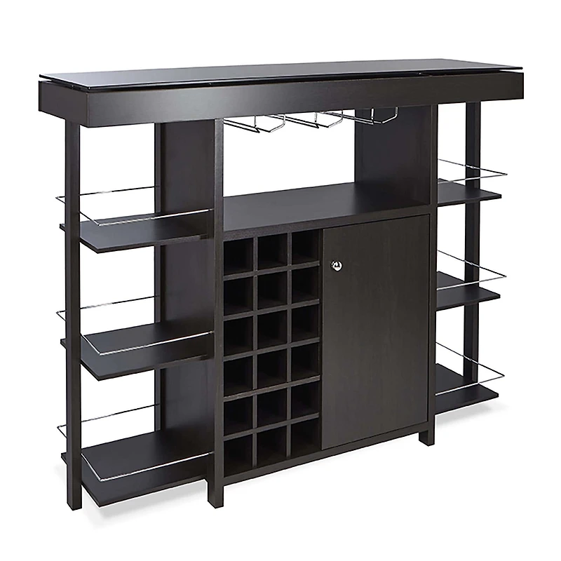 KSP Venice Bar Unit with Glass Top (Espresso)
