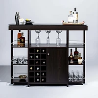 KSP Venice Bar Unit with Glass Top (Espresso)