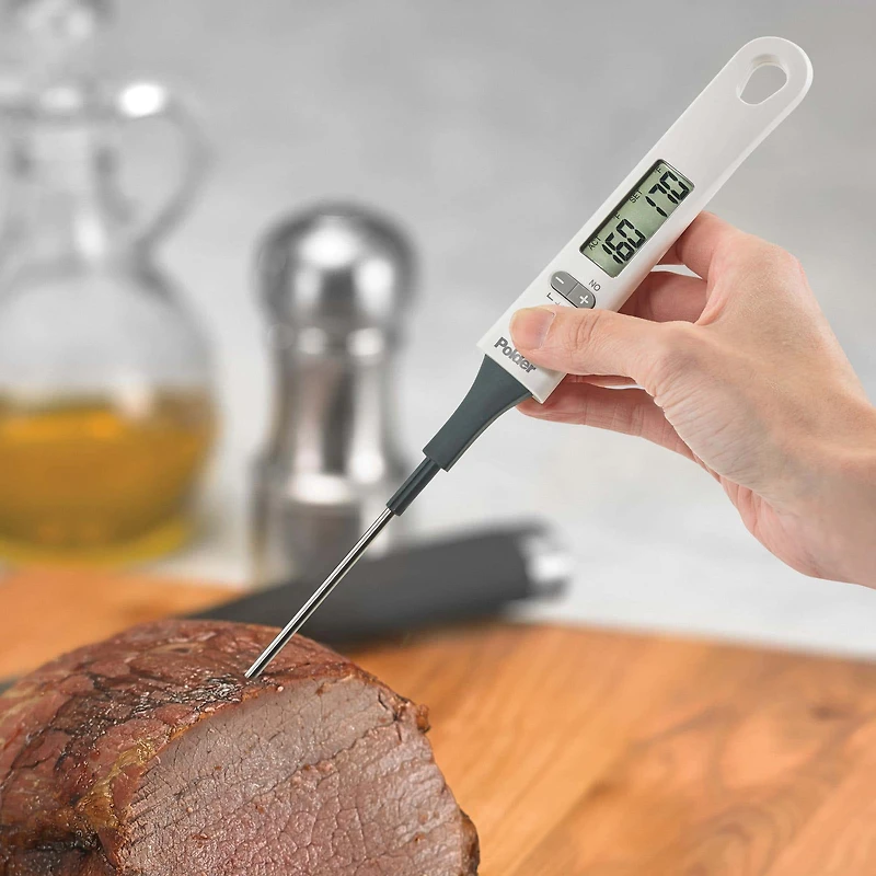 Polder Precise Digital Baking Thermometer (White/Grey)