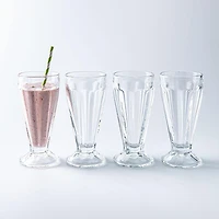 KSP Sweet Shoppe Glass Milkshake - Set of 4 (Clear)