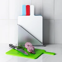 KSP Tab Cutting Boards with Holder - Set of 5 (Multi Colour)