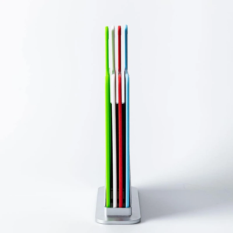 KSP Tab Cutting Boards with Holder - Set of 5 (Multi Colour)