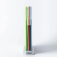 KSP Tab Cutting Boards with Holder - Set of 5 (Multi Colour)
