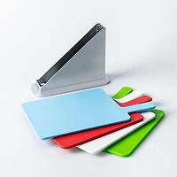 KSP Tab Cutting Boards with Holder - Set of 5 (Multi Colour)