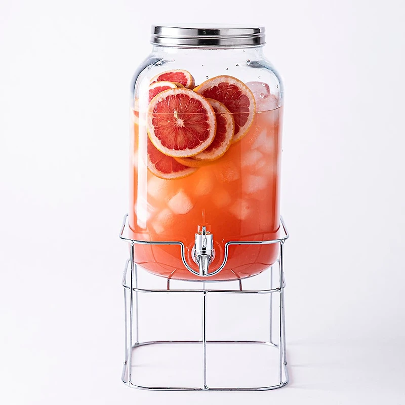 KSP Rosedale Beverage Dispenser with Stand (Clear/Chrome)